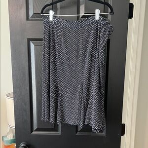 Talbots Navy and White A-Line Skirt